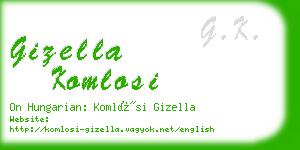 gizella komlosi business card